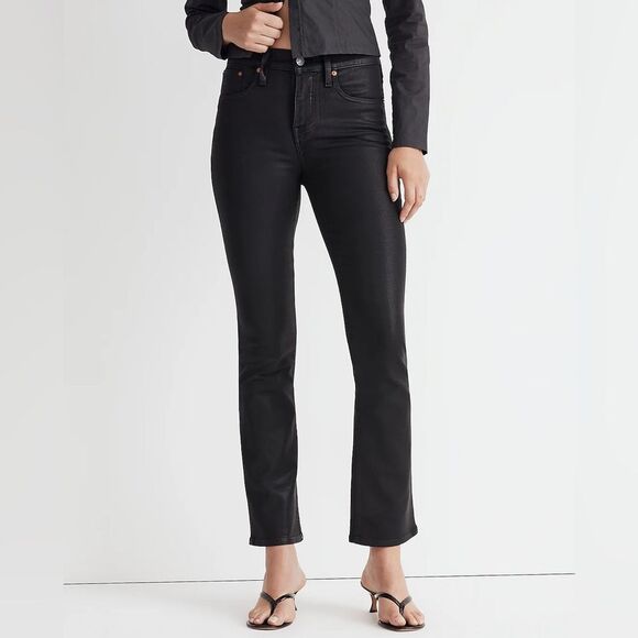 Madewell Pants - NWT Madewell Kick Out Crop Jeans Coated Edition nn472 size 26